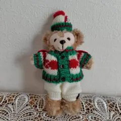 ダッフィーぬいぐるみ　厳選　クリスマス　タオルセット　オープンマウス　SS ダッフィーぬいぐるみ 厳選 クリスマス タオルセット オープンマウス