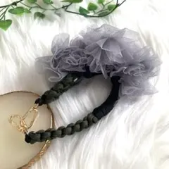 スマホストラップ　ハンドストラップ　パラコード　チュール　フリル 176