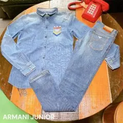 アルマーニジュニア デニムシャツ デニムパンツ セットアップのサムネイル