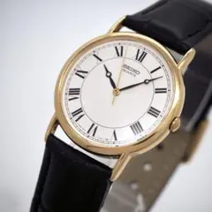 10 稼動 SEIKO 時計 メンズ SGP ゴールド ホワイト ローマン文字