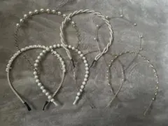 パール装飾ヘアバンド7個セット【バラ売り⭕️】