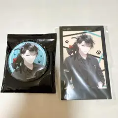 墜落JKと廃人教師 灰葉仁 フォトカード チェキ 缶バッジ セット カフェ 黒猫
