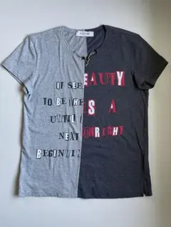 VALENTINO アナーキータイポグラフィ ハイブリッドTシャツ チャーム M