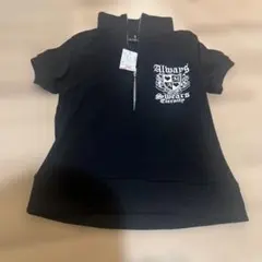 ハーフジップ 半袖 Tシャツ ブラック