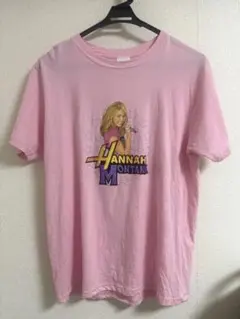 ハンナモンタナ　ピンク Tシャツ　ディズニー　フリーサイズ