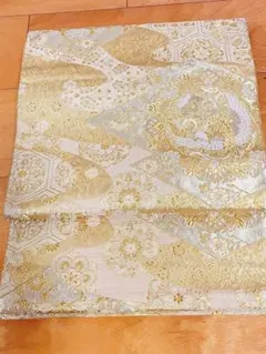 袋帯　正絹　七宝　鳳凰　六通　クリーム　金糸　フォーマル　上品 袋帯 正絹 七宝 鳳凰 六通 クリーム 金糸 フォーマル 上品 - メルカリ