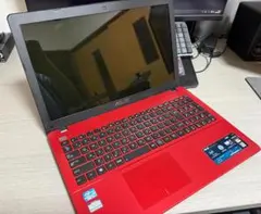 S*）様 ASUS ノートPC K550C RED 中古 通電◎ 動作◎のサムネイル