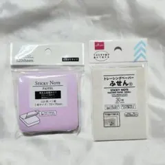 【2点セット】付箋セット 新品未使用未開封と複数枚使用済みの分のサムネイル