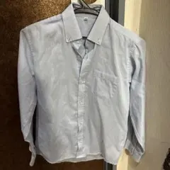 ボタンダウンシャツ 青と白ストライプ 150