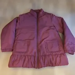 BeBe ピンク 中綿コート フリルポケット 150cm