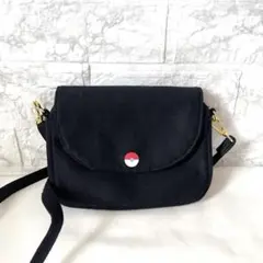 ポケモンロゴ 黒ショルダーバッグ モンスターボール ポケットモンスター ポケカ