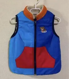 【美品】　ミキハウス　リバーシブル  ベスト　90