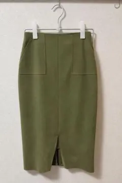 simplicite カーキ タイトスカート ポケット付き Mサイズ