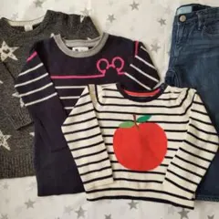 【まとめ売り】GAP キッズ セーター&パンツ 4点セット 90〜100