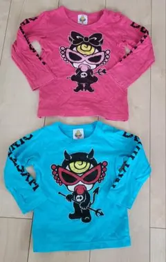 ヒスミニ　お揃い　コーデ　 長袖Tシャツ ロンT　 Tシャツ　80 90