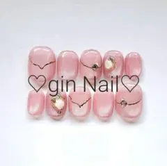 マグネット　ネイルチップ　現品　 水光　 ニュアンス　ベリーショート　ミラー　夏
