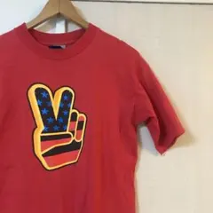 90's USA製 ヴィンテージ X-LARGE peace プリントTシャツ