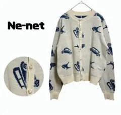 ネネット　Ne-net 総柄カーディガン 02 　オフのサムネイル