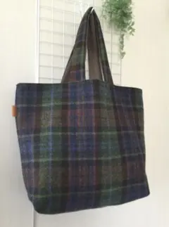 大きめトートバッグ　ウール　ハンドメイド