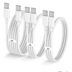 急速充電USB C ケーブル【1m+1m+2m 3本】3本セット PD対応