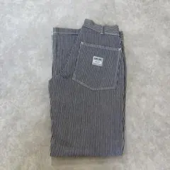 KOJIMAデニム　ヒッコリーワークパンツ　児島ジーンズ　W32のサムネイル