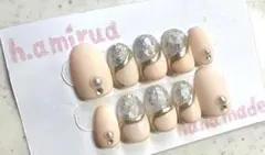 『現品』　ネイルチップ　ガラス　キラキラ　輝き　可愛い　No.4