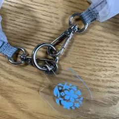 オンワード　フラワーモチーフ ショルダーストラップ 透明