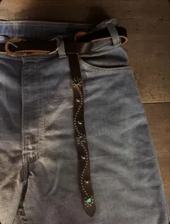 ナローベルト フラワー&リーフ スタッズ