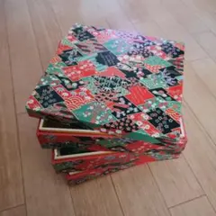 お重 重箱 三段 四段 和柄 中古 スチロール
