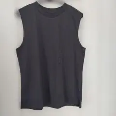UNIQLO AIRism コットンノースリーブTシャツ グレー Mのサムネイル
