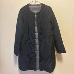 リバーシブル　ダウンコート　Mサイズ　ネイビー&グレー