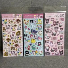 【国内正規品】サンリオ　ラメ入り樹脂もりシール　3点セット
