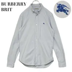【美品】BURBERRY BRIT バーバリー シャツ 長袖 刺繍ロゴ M相当のサムネイル