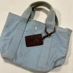 ポロラルフローレン キャンバス トートバッグ 水色