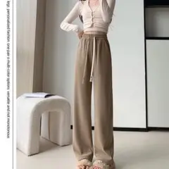 【残り1点】　コーデュロイパンツ ワイドパンツ ストレート カーキ M お洒落