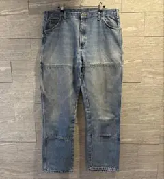 Dickies デニム　ワークパンツ　ブルー　ダメージ　ヴィンテージ