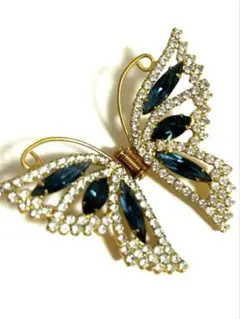 クリップ式　蝶々ブローチ　バタフライ　アクセサリー　蝶　バッジ　ビンテージ　特価