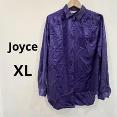 Joyce 紫色 長袖　シャツ サイズ10 パープル　光沢　海外古着