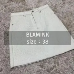 BLAMINK ブラミンク スカート ひざ丈 ホワイト38 Mのサムネイル