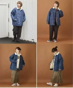 CUBE SUGAR 裏ボア レディース アクティブ アウター デニムジャケット