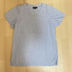 COMME des GARCONS 半袖 ストライプ Vネック シャツのサムネイル