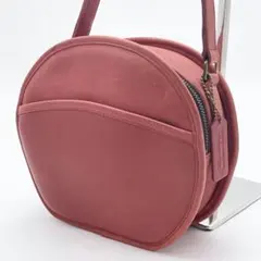 【美品】COACH ショルダーバッグ　レザー　赤系　ゴールド金具　vintage