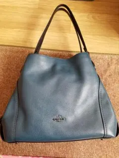 COACH　/コーチ　美品　EDIE　イーディ　57670　ハンドバッグ　青系/