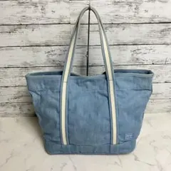 PORTER ポーター デニム トートバッグ ライトブルーのサムネイル
