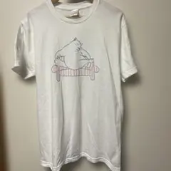 猫イラスト ホワイト Tシャツ Lサイズ