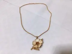 昭和レトロ ヴィンテージ 花 フラワー ネックレス SN刻印 アクセサリー 