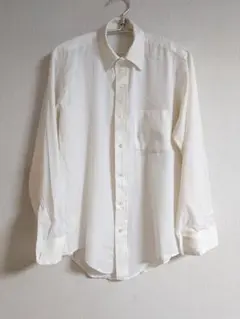 90年代〜 古着 アイボリー ホワイト ストライプ 長袖シャツ