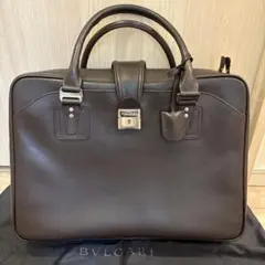 美品 BVLGARI ブルガリ オールレザー ビジネスバッグ A4 ブラウンのサムネイル
