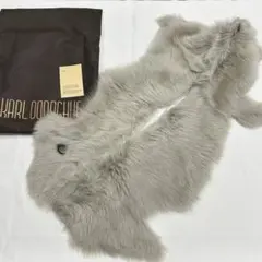 カールドノヒュー ☆ ムートン ファー ストール ショール 羊革 グレー KARL DONOGHUE - カールドノヒュー ☆ ムートン ファー ストール