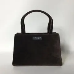 2510-12｜ケイトスペード ミニバッグ ベルベット ダークブラウン